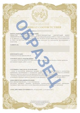 Образец Сертификат СТО 01.064.00220722.2-2020 Адлер Сертификат СТО 01.064.00220722.2-2020 